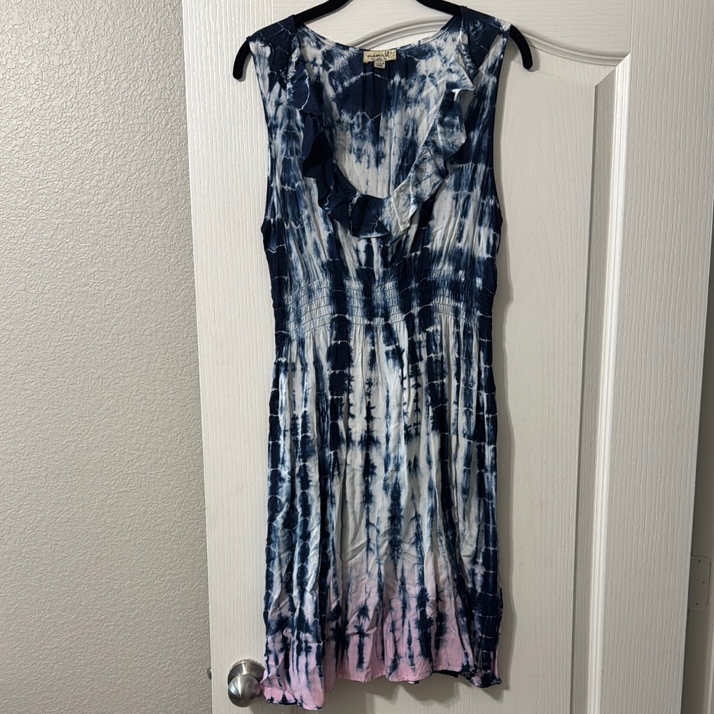 Tie-Dye Sleeveless Dress L